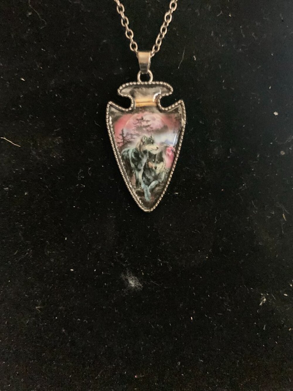 Arrowhead Wolf Necklace